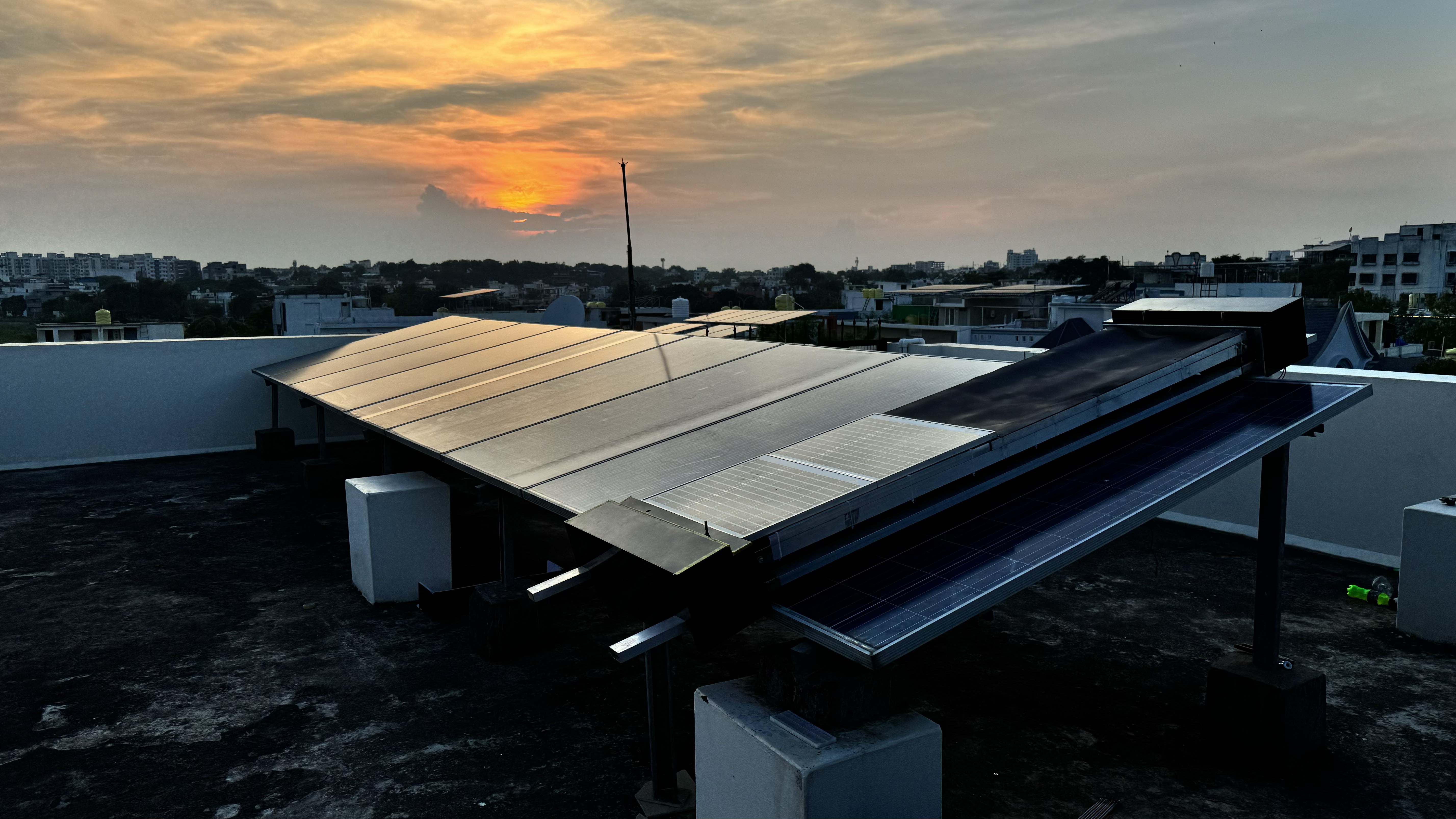 Linear Bot cleaning solar panels